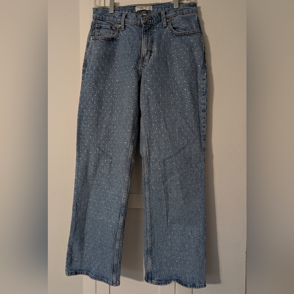Abercrombie & Fitch Denim - Abercrombie & Fitch The Baggy Low Rise Jeans Blue Size 27/4s Curve Love